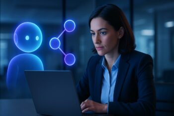 Panel de ventas con CRM y métricas de agentes conversacionales B2B en un proceso comercial automatizado