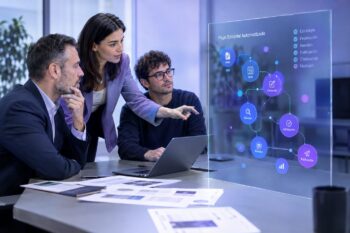 Diagrama de automatización de blogs con IA en una empresa, desde investigación hasta publicación y seguimiento