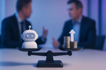 Gráfico con métricas y costes para calcular el ROI chatbot empresarial en un entorno de negocio