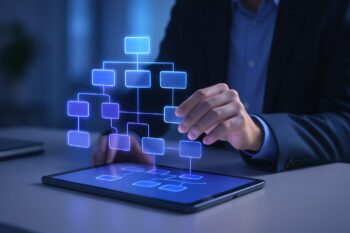 Equipo revisando paneles y flujos de trabajo de SEO técnico con IA para optimizar contenido y rendimiento web